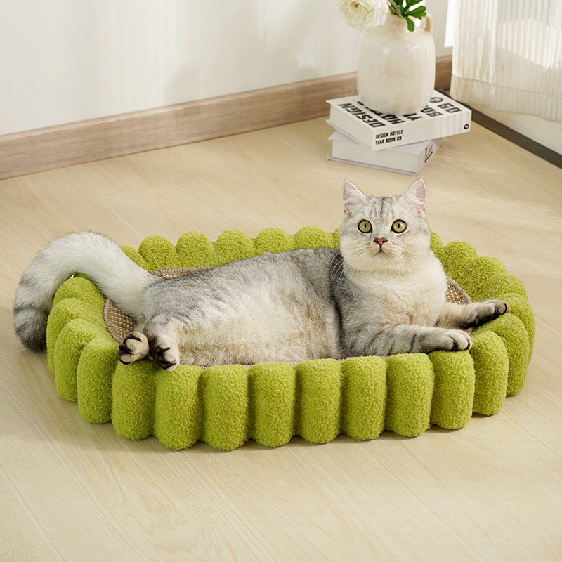 Oval Cat Scratching Pad Bowl Cardboard Cat Scratch Nest Furniture Protector