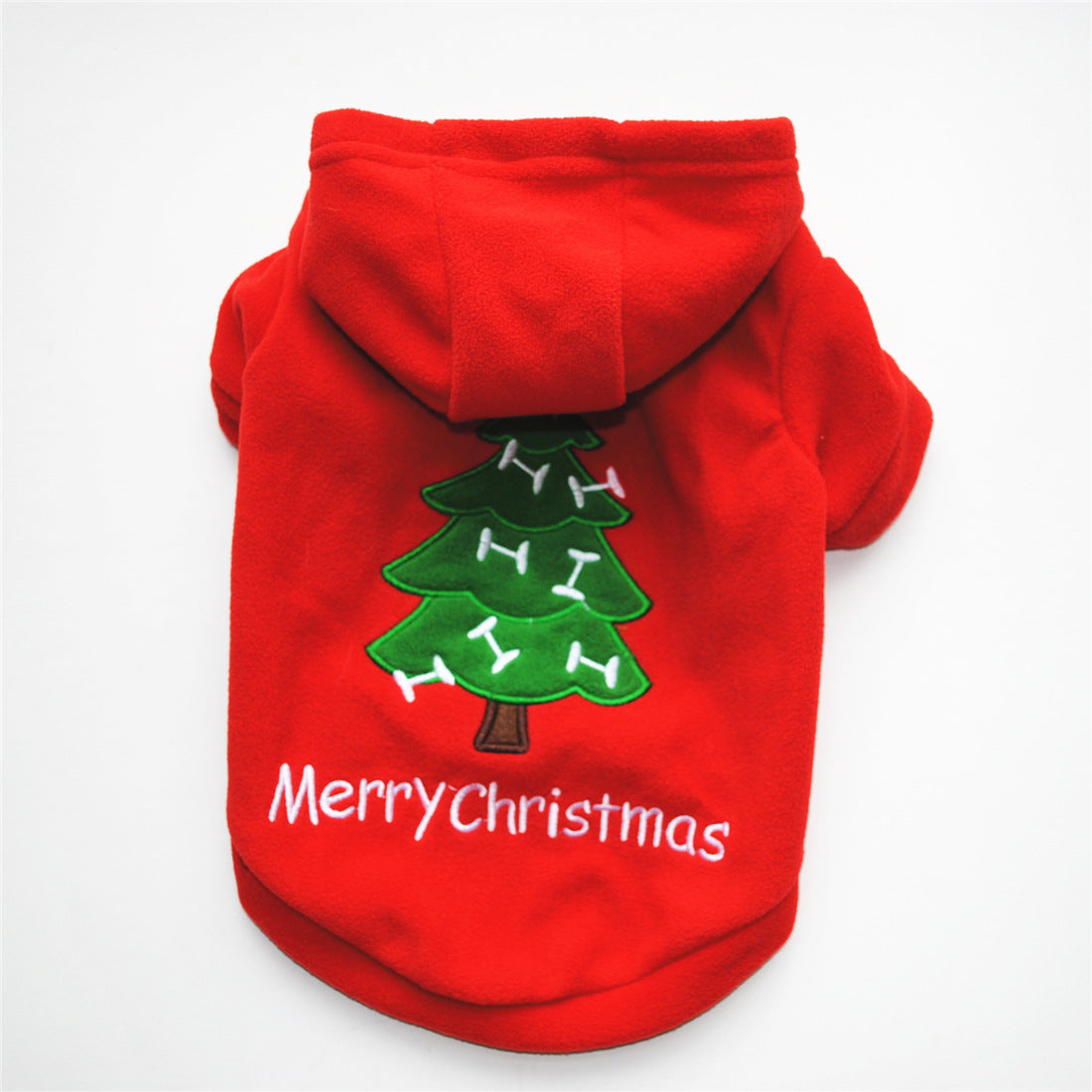 Pet Christmas Style Thick Hooded Fluffy Jacket