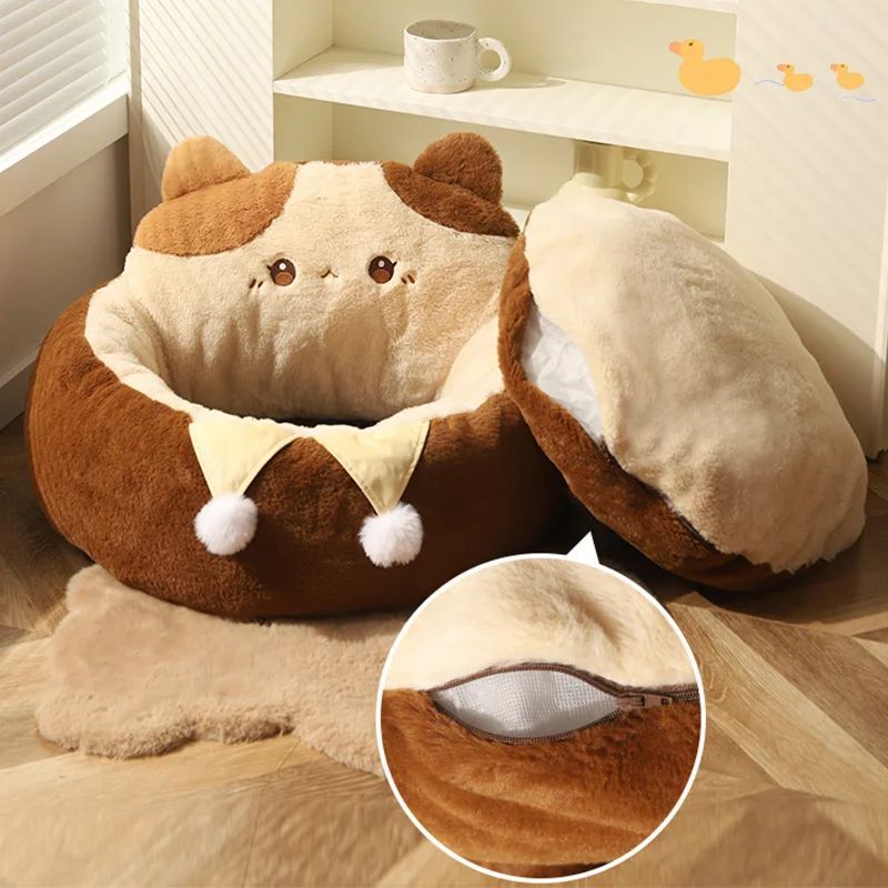 Cats Sofa Dogs Bed Round Pad Mattress