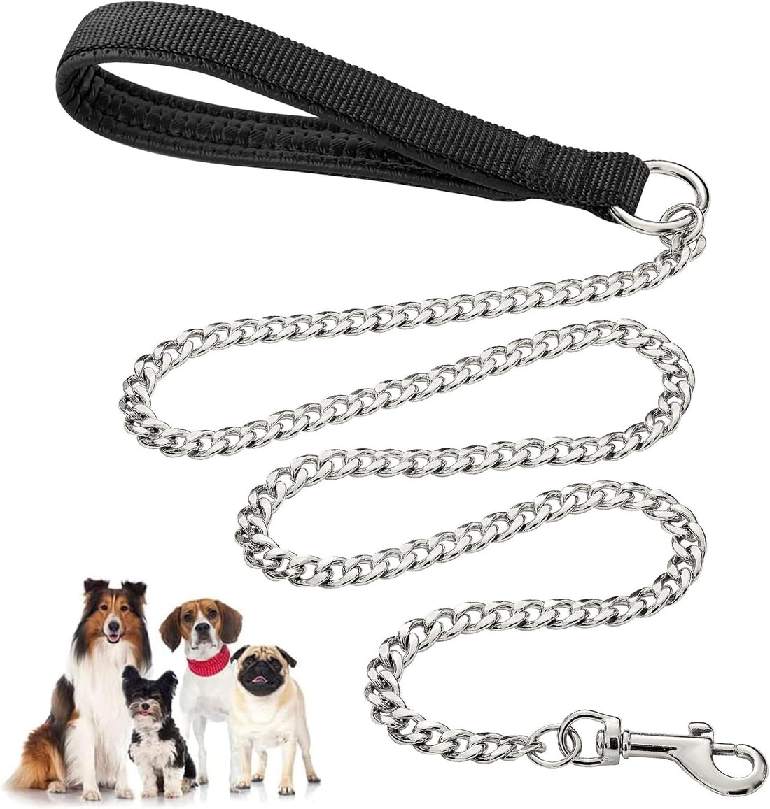Pet Leash Chain With Soft Padded Handle
