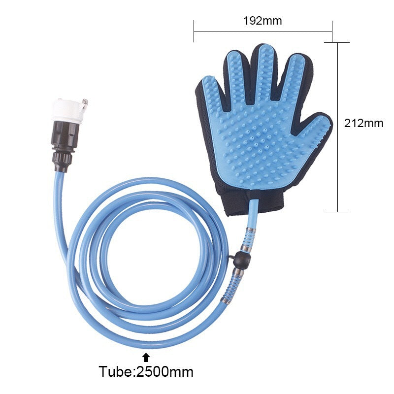 Pet Shower Five-fingered Hose Dog Gloves Spray Bath Massage Brush