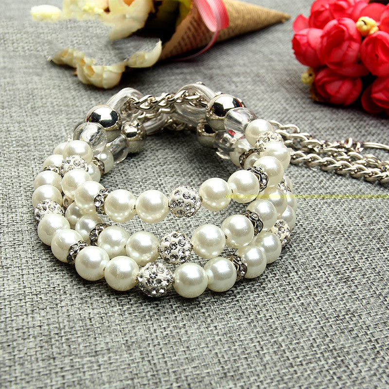 Pet leash Dog pearl collar