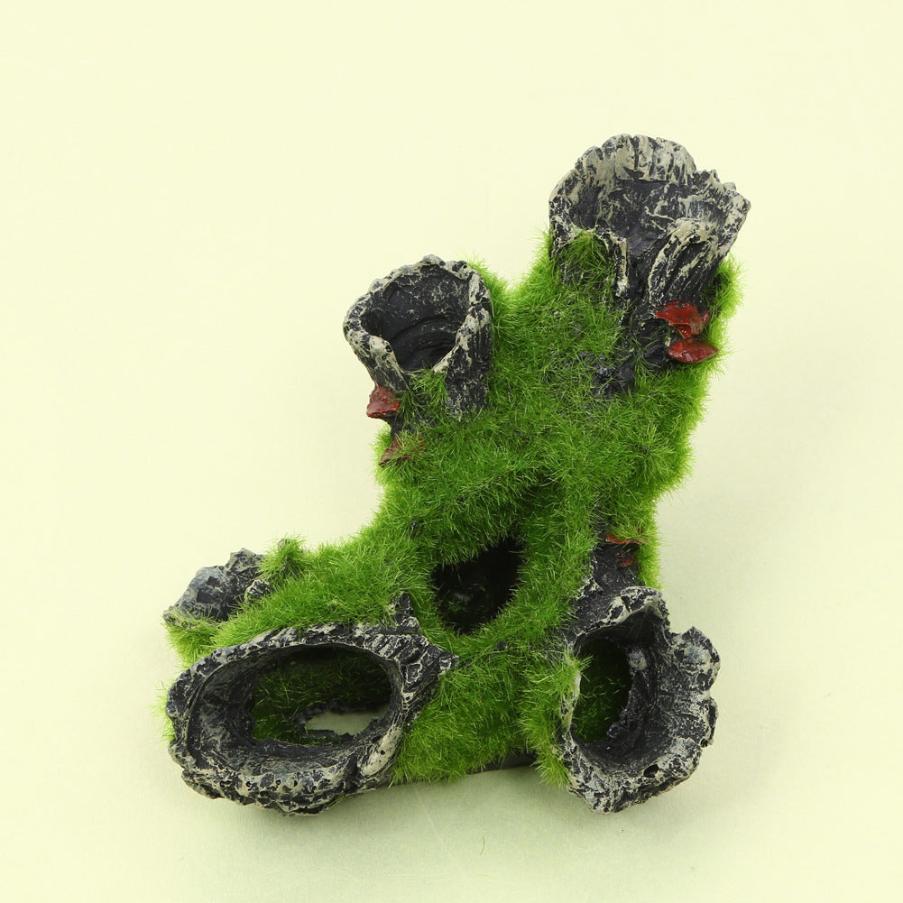Imitation Moss Tree Root Shrimp Nest Aquarium Decoration