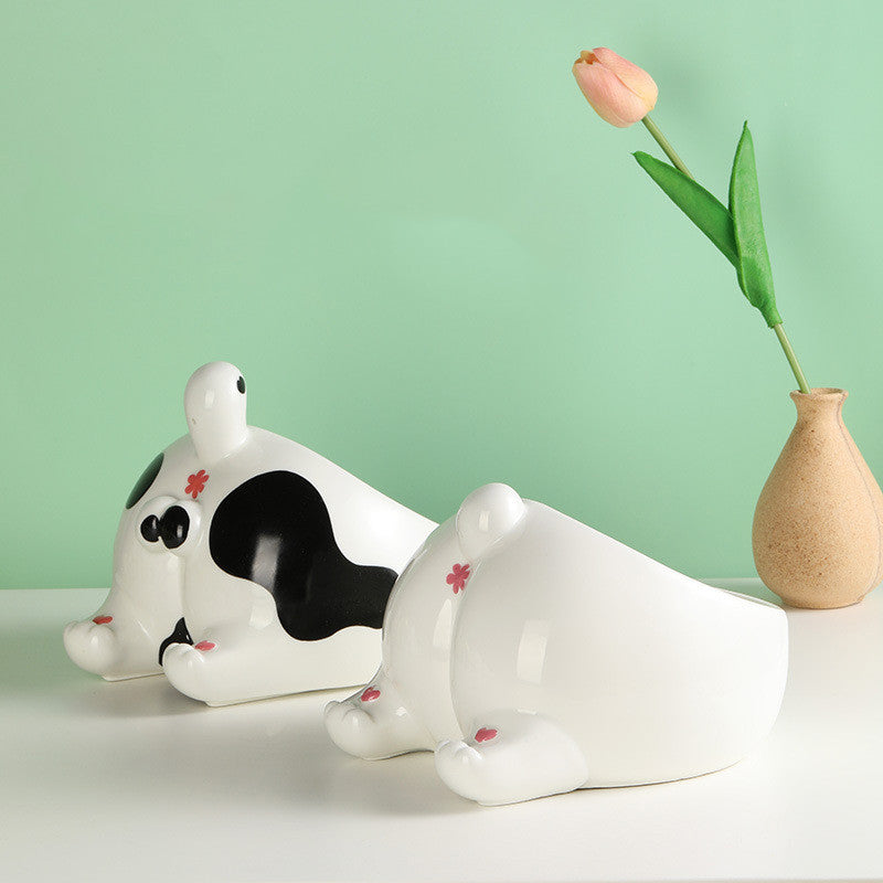 Ceramic Pet Cat & Dog Feeding Bowls Holder