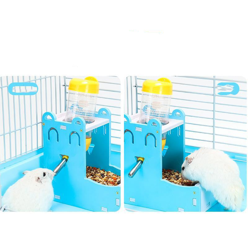Hamster Automatic Water Bottle Feeder Drinking Nest Food Basin