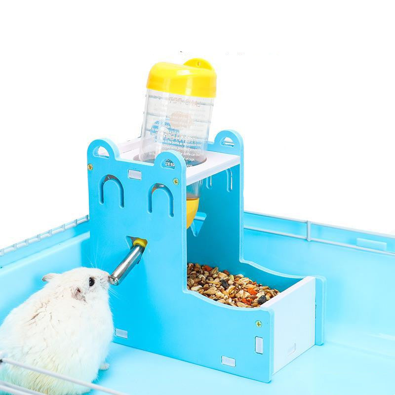 Hamster Automatic Water Bottle Feeder Drinking Nest Food Basin