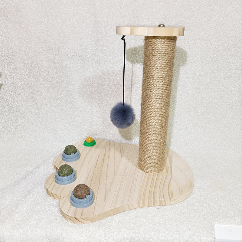 Turntable Bite-resistant Solid Wood Funny Cat Stick