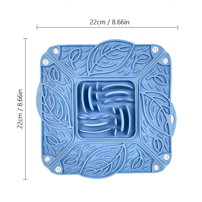 Pet Silicone Foldable Slow Food Mat Feeding Bowl