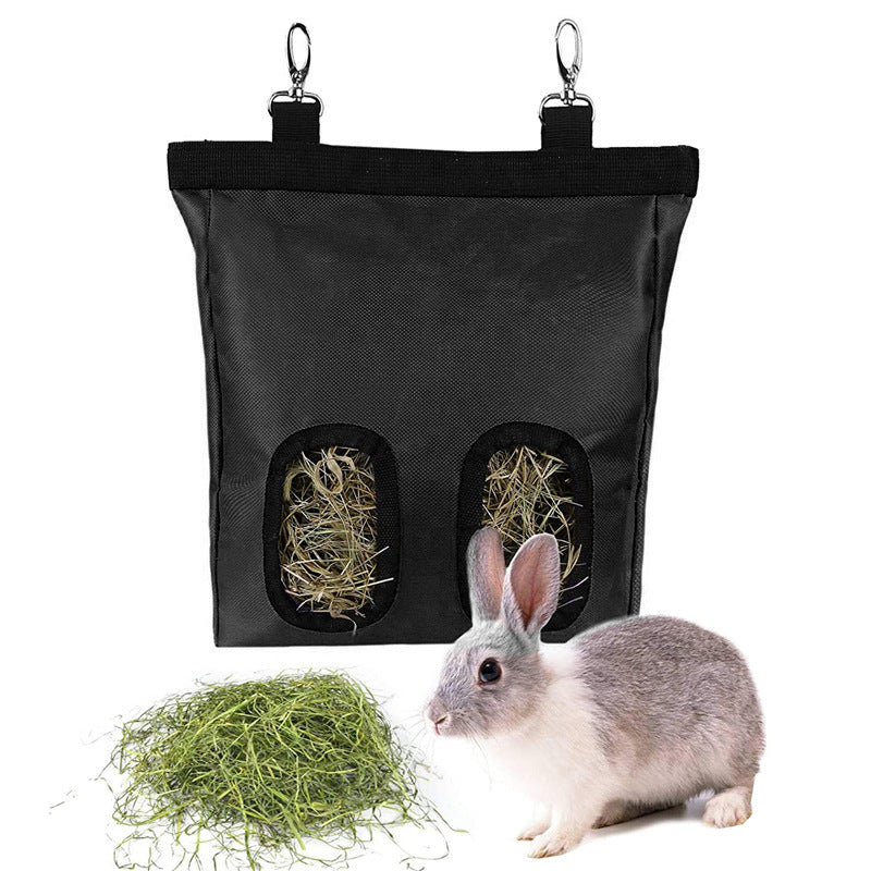 Rabbit Hay Feeder Bag Guinea Pig Hanging Storage Bunnies Chinchillas