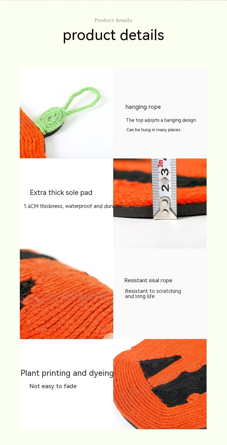 Christmas Pumpkin Cat Scratching Pad Anti Scratch Pet Mat