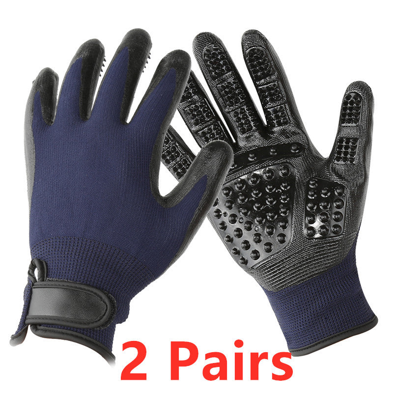 Pet Hair Grooming Glove & Soft Rubber Hair Remover