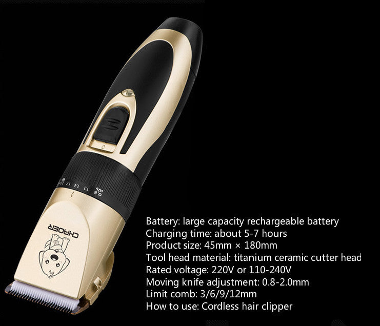 Professional Pet Dog Hair Trimmer With Electric Nail Clippers