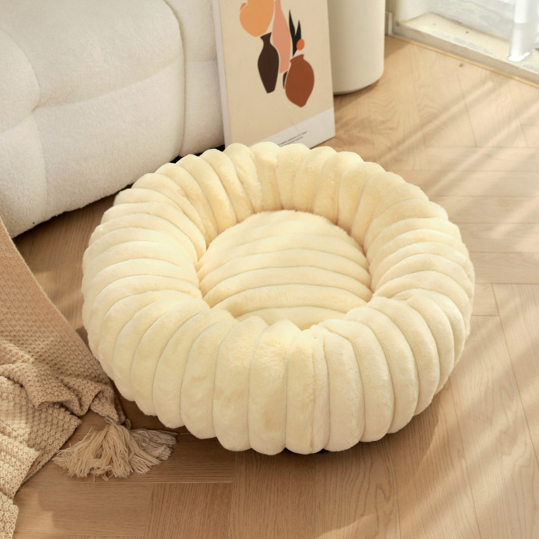 Pet Nest Straight Rabbit Plush Mat