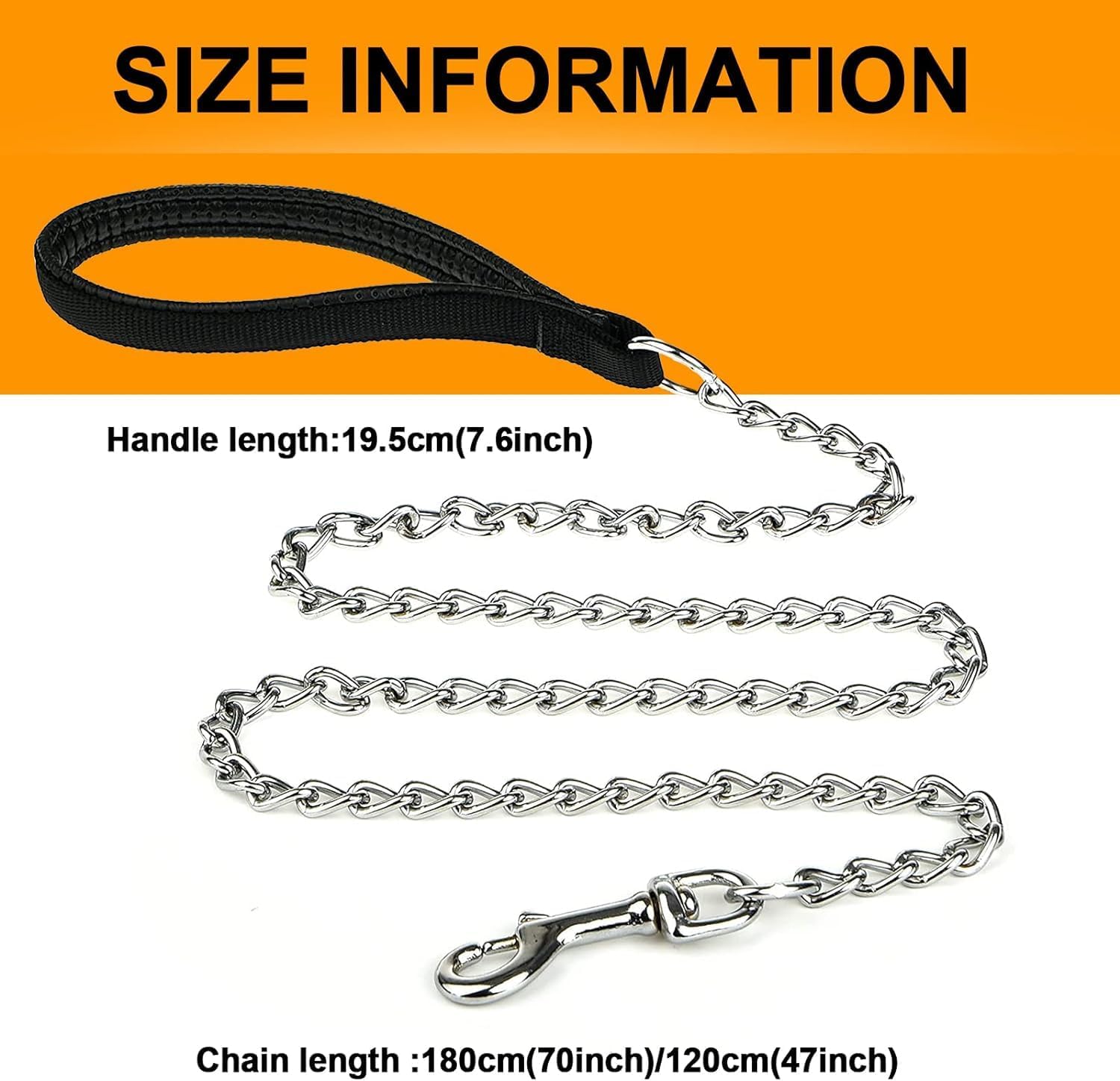 Pet Leash Chain With Soft Padded Handle