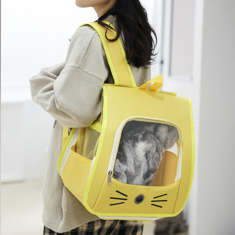 Pet Cat Carrier Backpack Outdoor Shoulders Bag
