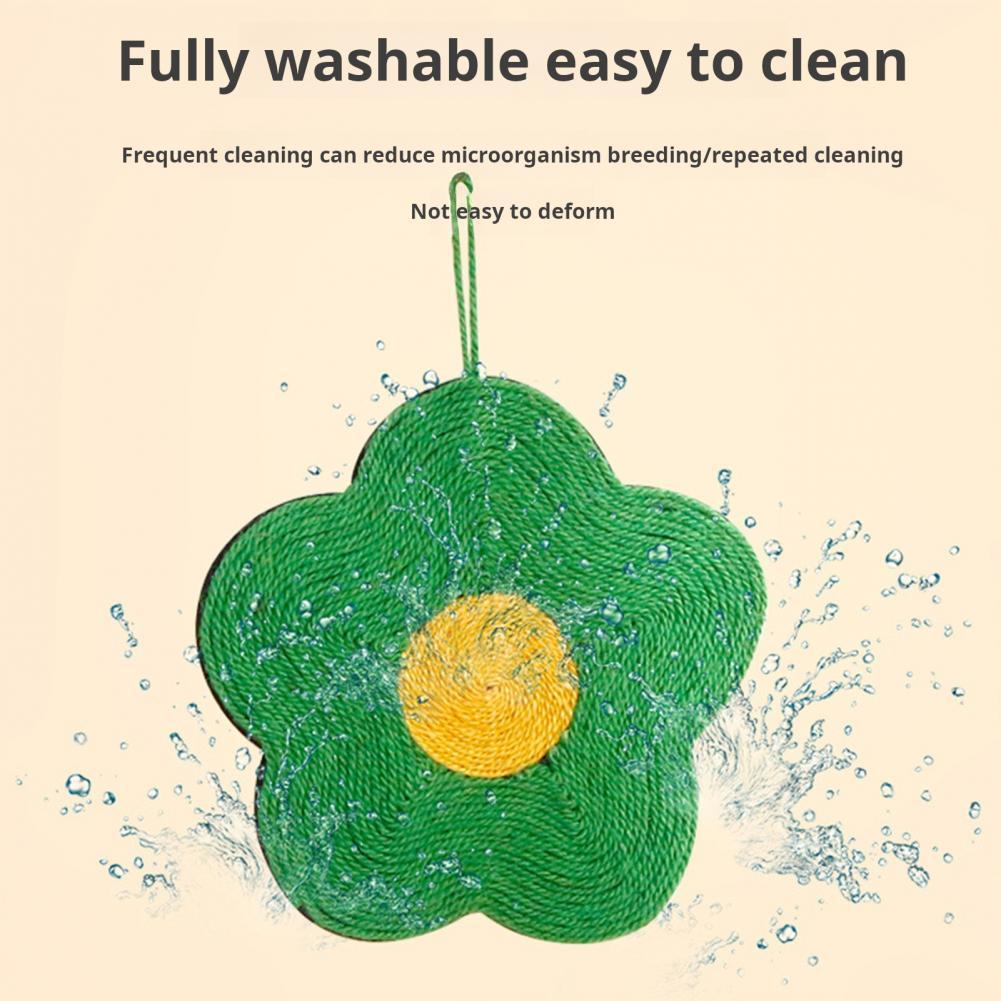 Traceless Hook Sisal Cat Scratching Mat Flower Shape