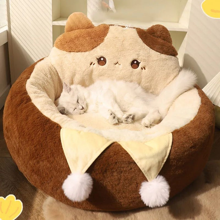 Cats Sofa Dogs Bed Round Pad Mattress