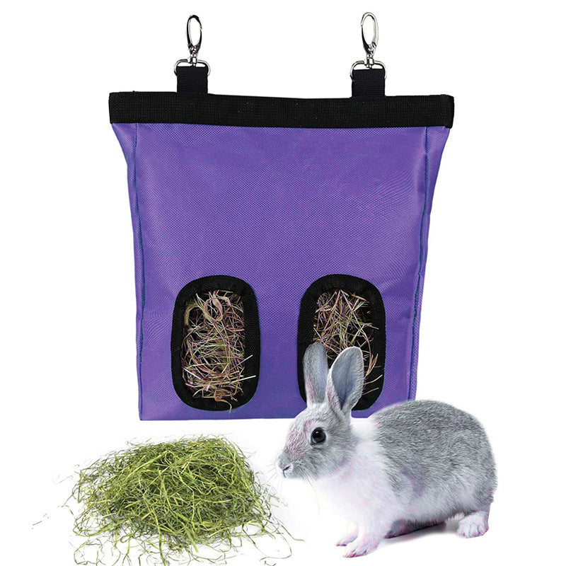 Rabbit Hay Feeder Bag Guinea Pig Hanging Storage Bunnies Chinchillas