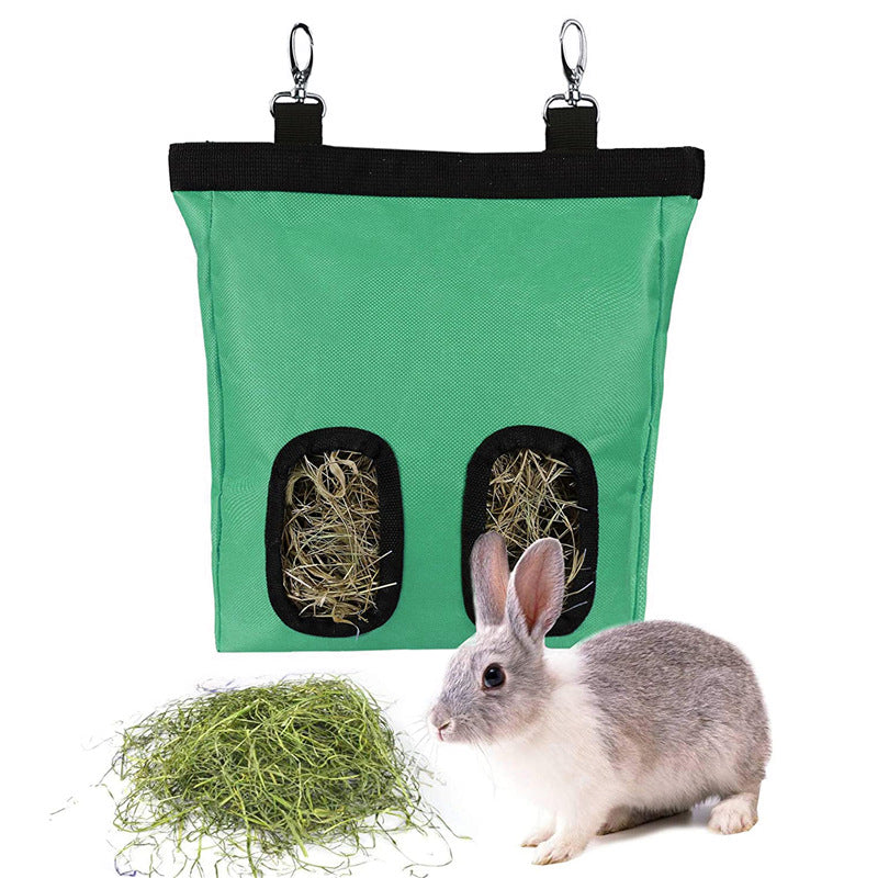 Rabbit Hay Feeder Bag Guinea Pig Hanging Storage Bunnies Chinchillas
