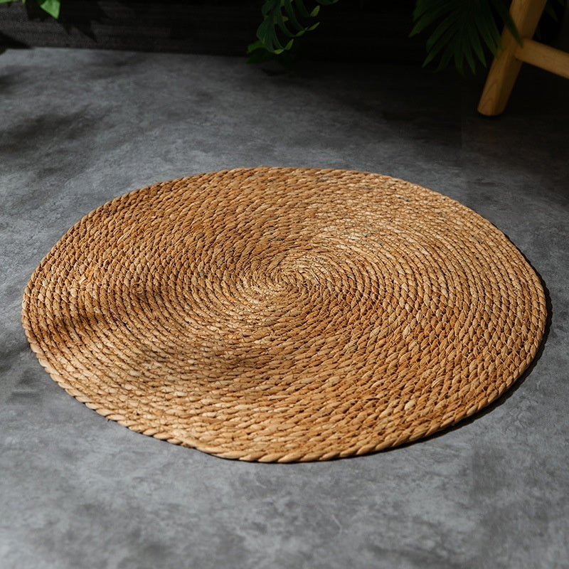 Natural Papyrus Round Rattan Cat Scratching Pad Pet Scratcher