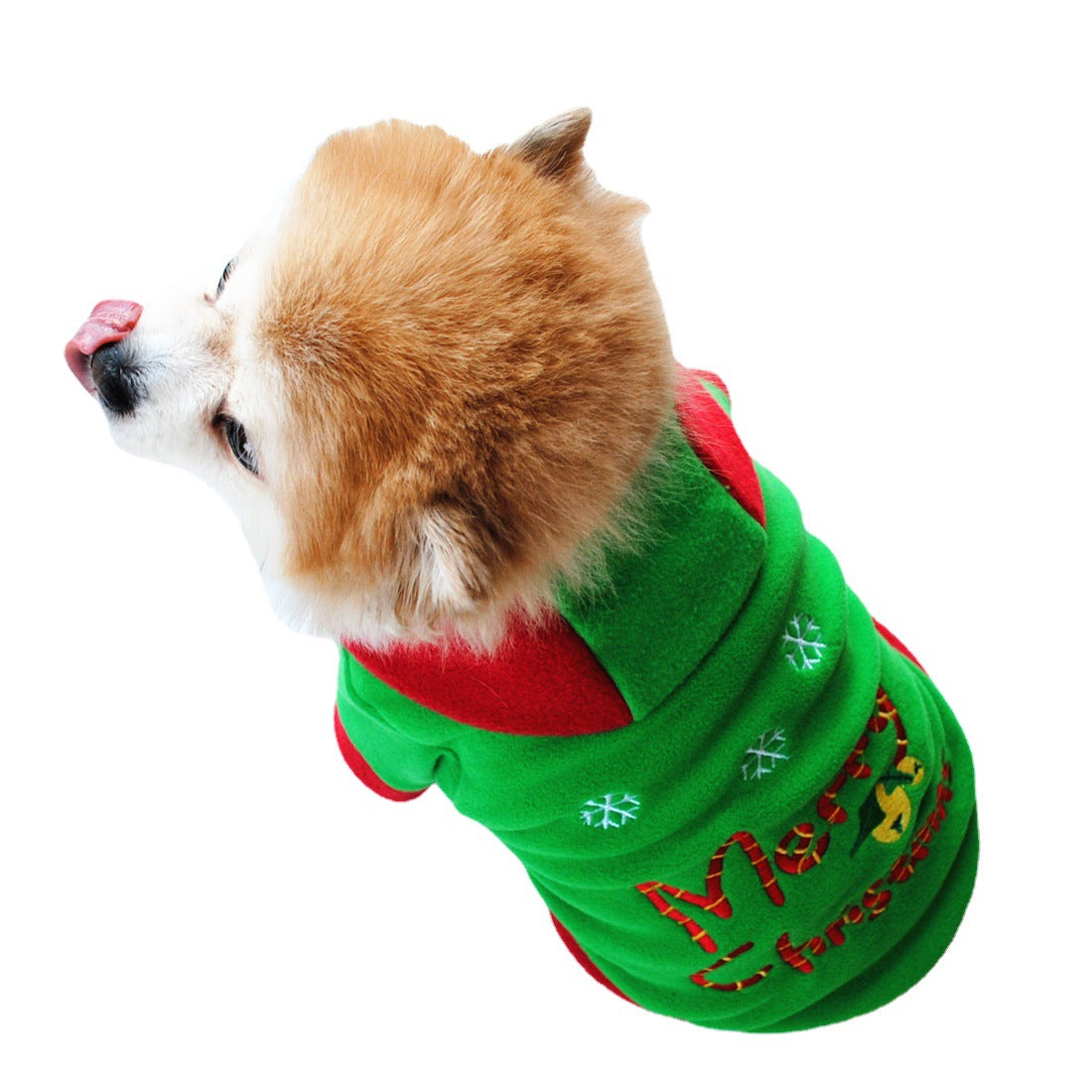 Pet Christmas Style Thick Hooded Fluffy Jacket