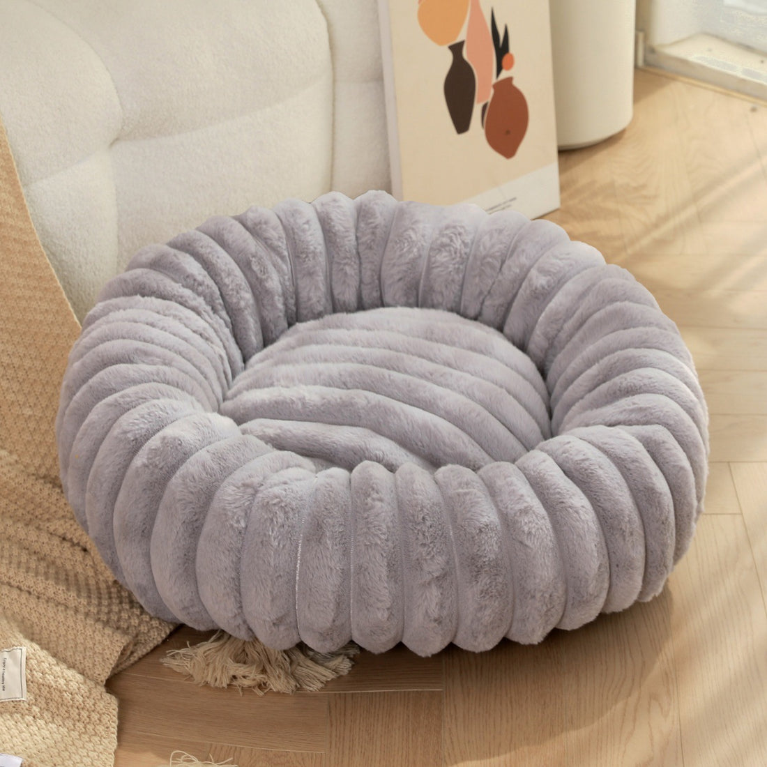 Pet Nest Straight Rabbit Plush Mat