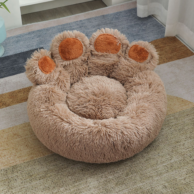 Pet Plush Doghouse Bed Winter Warm Hand-shaped