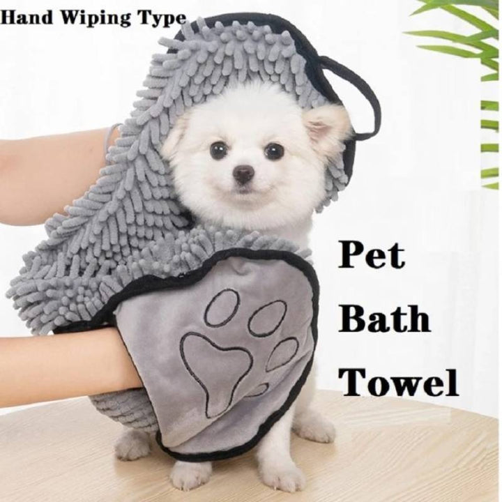 Dog Bath Robe Towel Quick Dry Pet Soft Towel Fiber