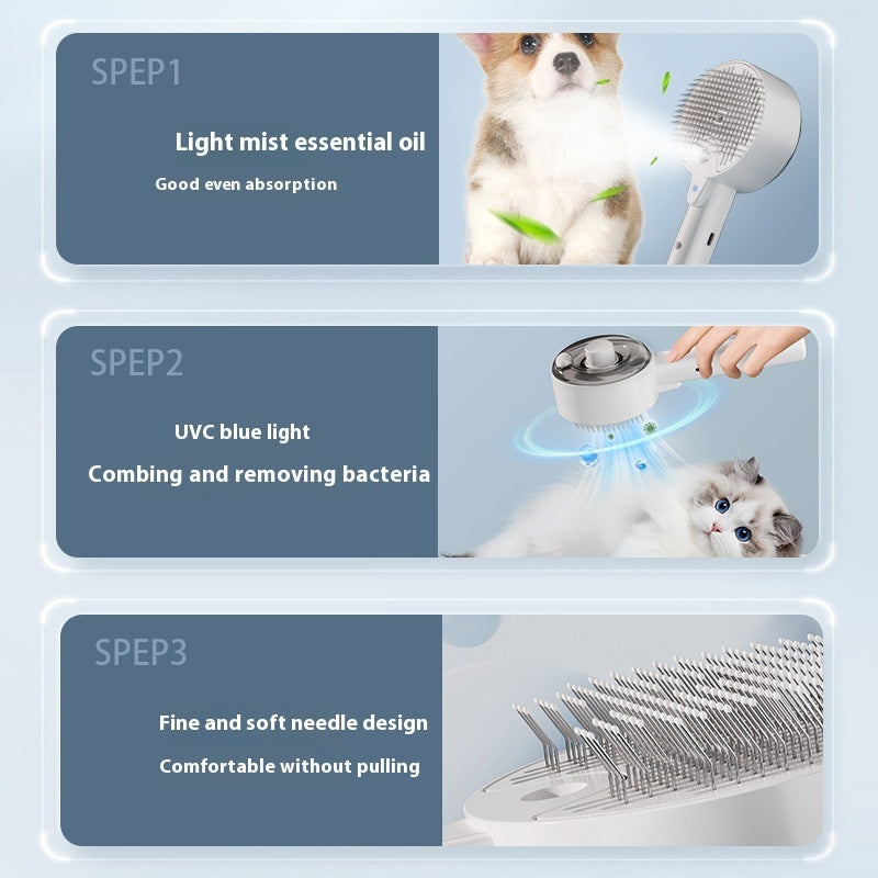 Pet Self Cleaning Brush Grooming Dog Cat Removes Hairs