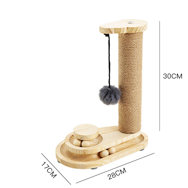 Turntable Bite-resistant Solid Wood Funny Cat Stick