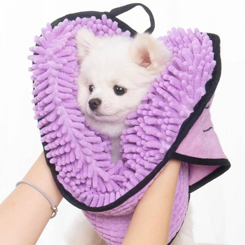 Dog Bath Robe Towel Quick Dry Pet Soft Towel Fiber