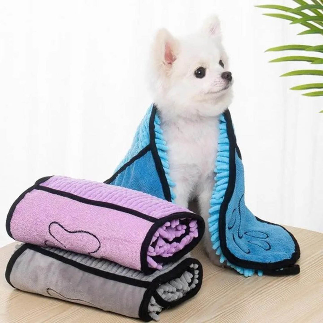 Dog Bath Robe Towel Quick Dry Pet Soft Towel Fiber