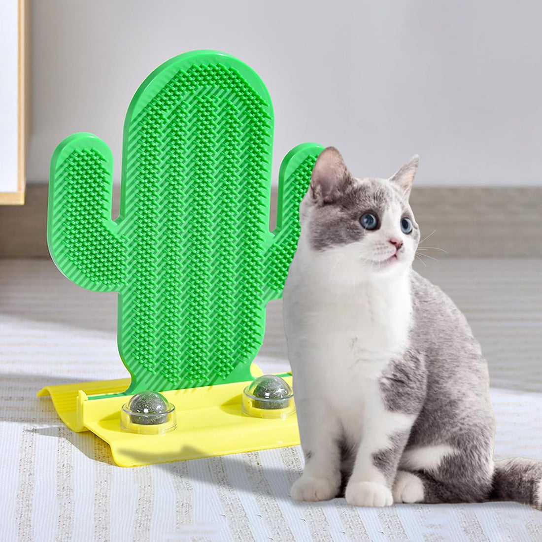 Cactus Self Groomer Corner Cat Scratching Pad Cat Massager Toy