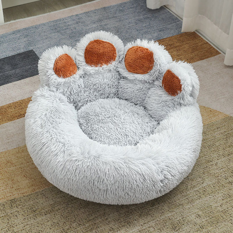 Pet Plush Doghouse Bed Winter Warm Hand-shaped