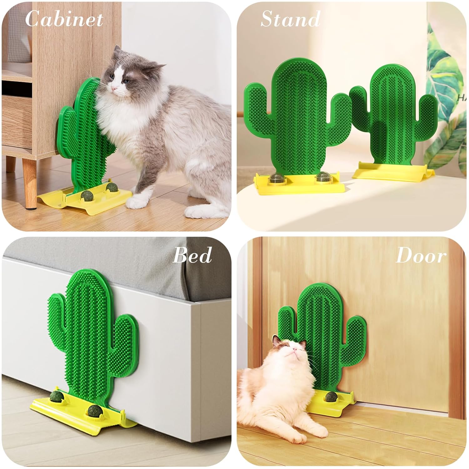 Cactus Self Groomer Corner Cat Scratching Pad Cat Massager Toy