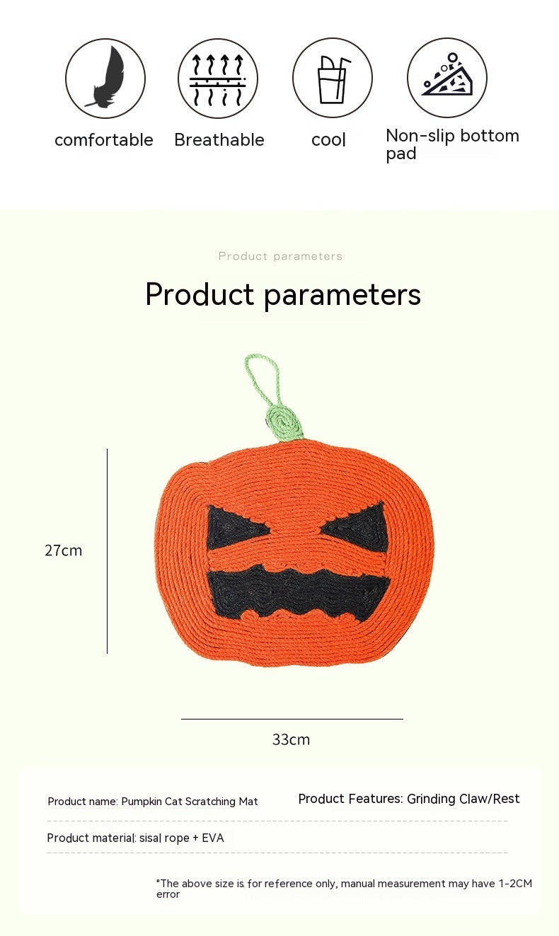 Christmas Pumpkin Cat Scratching Pad Anti Scratch Pet Mat