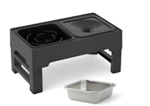 Pets Feeding Dish Bowl Big Dog Elevated Food Water Feeders
