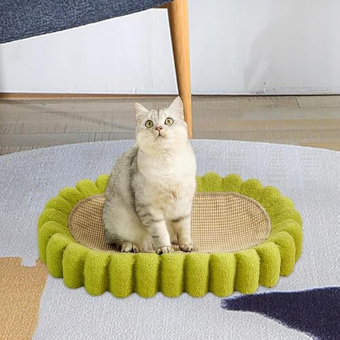 Oval Cat Scratching Pad Bowl Cardboard Cat Scratch Nest Furniture Protector