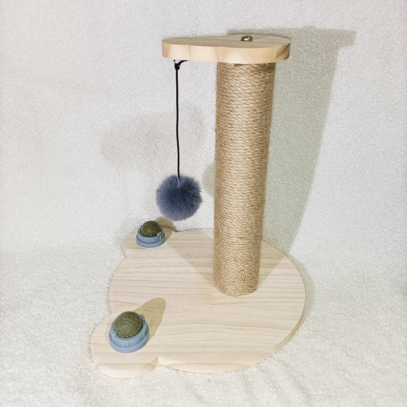 Turntable Bite-resistant Solid Wood Funny Cat Stick