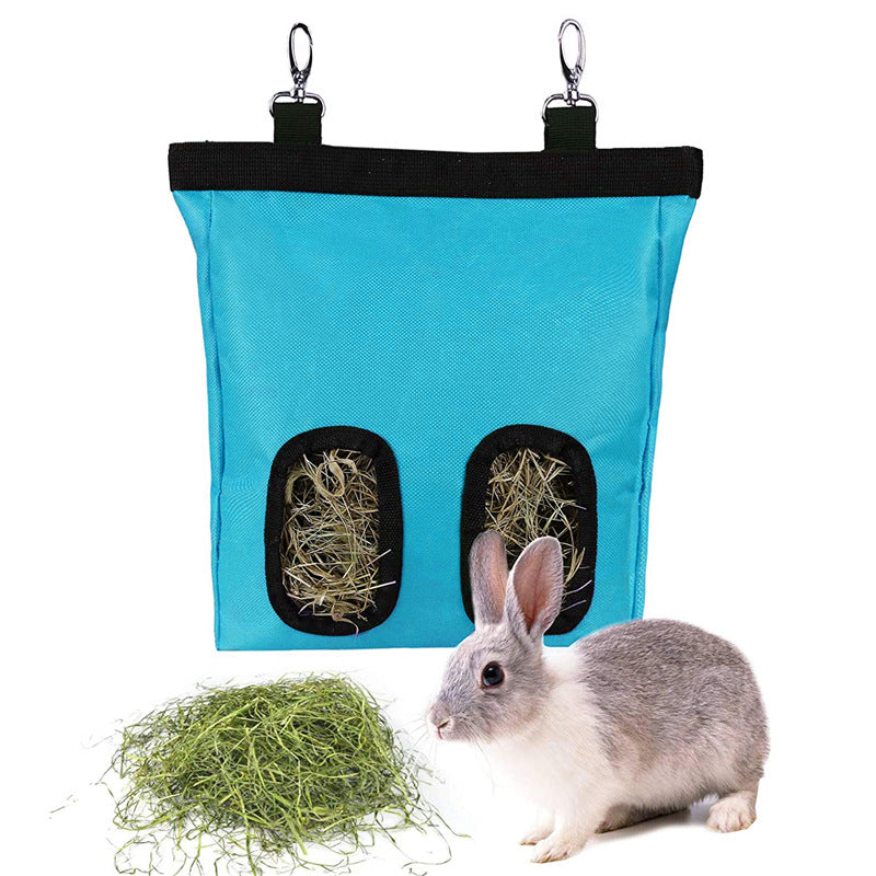 Rabbit Hay Feeder Bag Guinea Pig Hanging Storage Bunnies Chinchillas