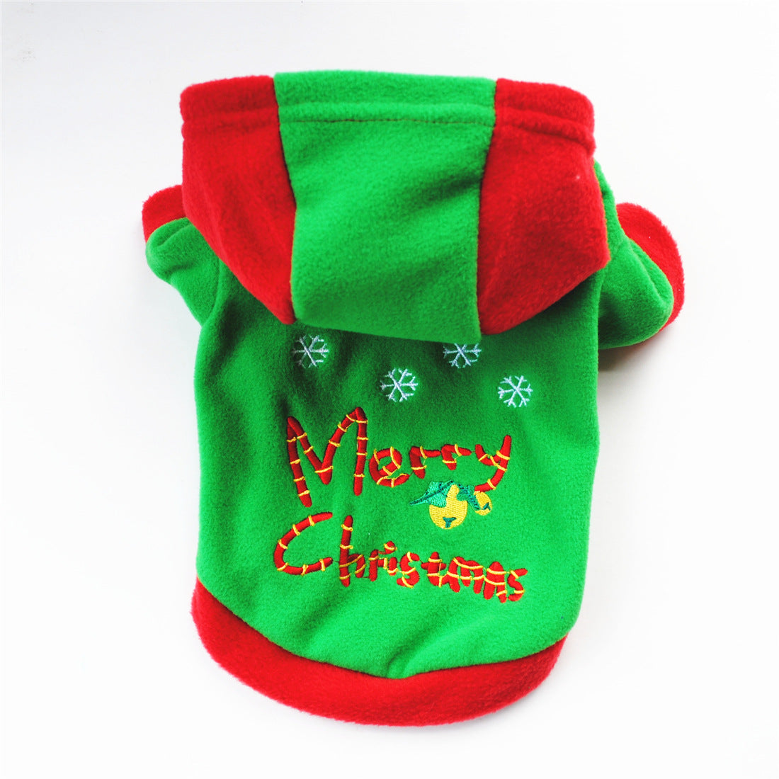 Pet Christmas Style Thick Hooded Fluffy Jacket