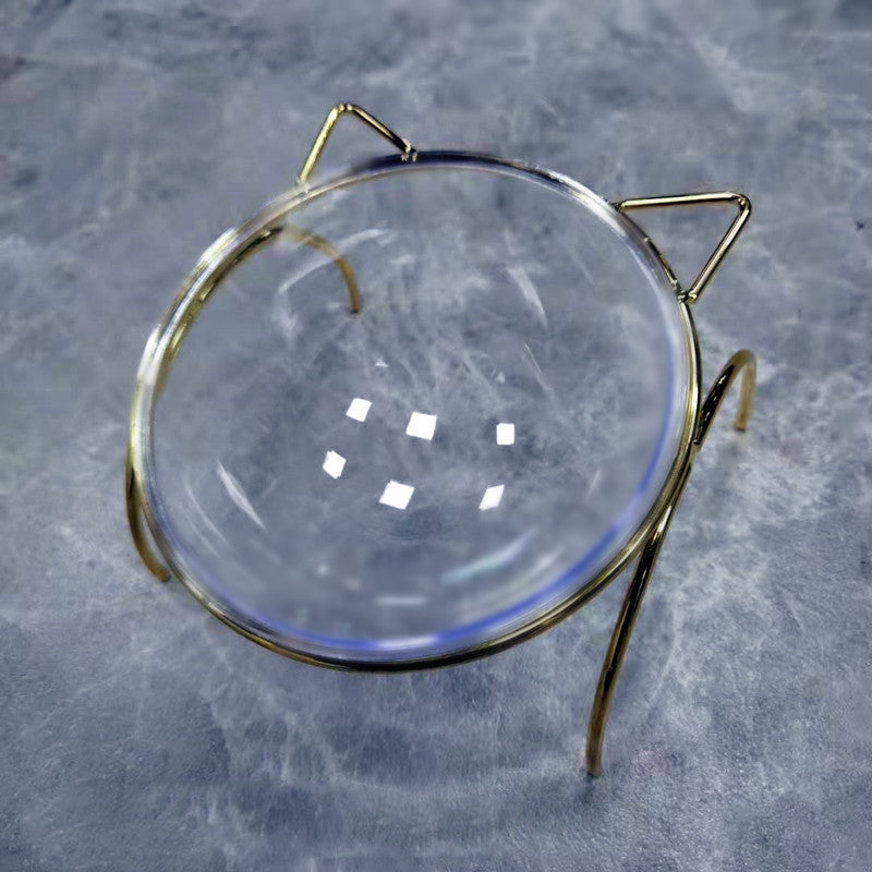 Pet Food Water Dishes With Metal Feeding Bowl Rack