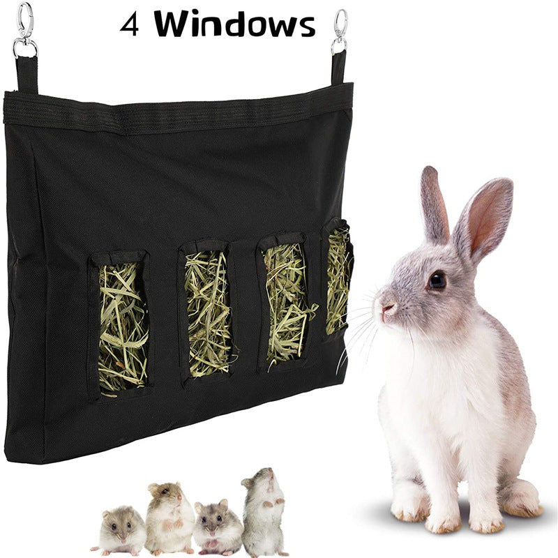 Rabbit Hay Feeder Bag Guinea Pig Hanging Storage Bunnies Chinchillas