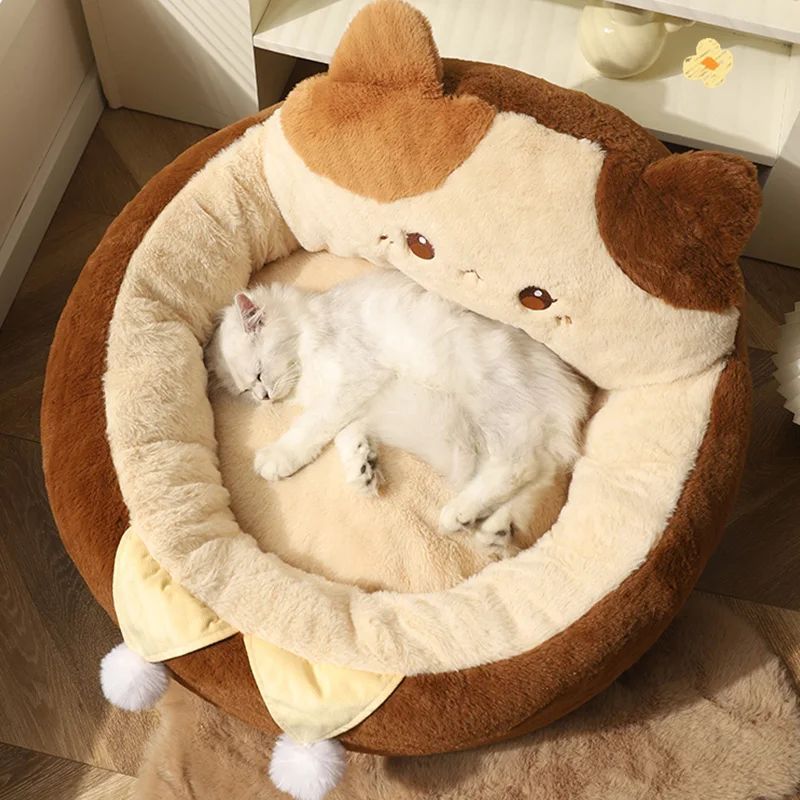 Cats Sofa Dogs Bed Round Pad Mattress