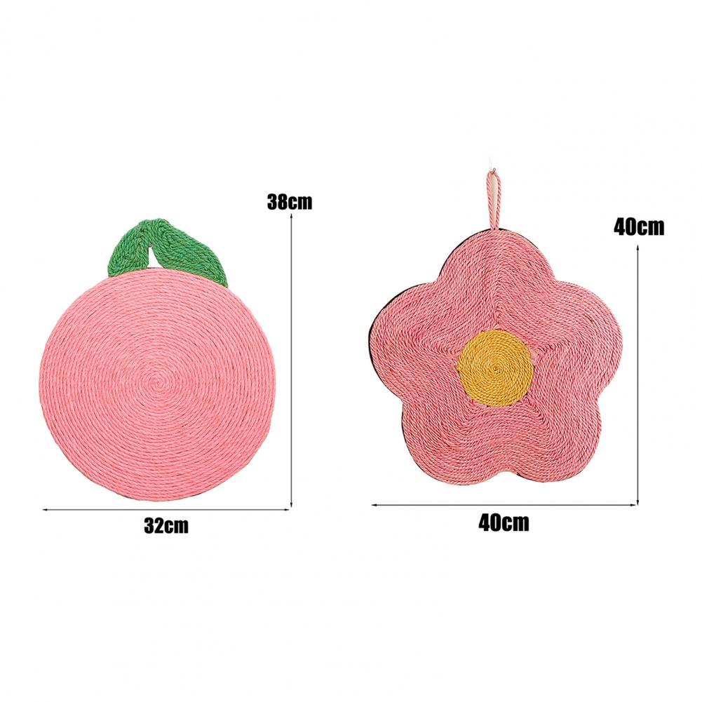 Traceless Hook Sisal Cat Scratching Mat Flower Shape