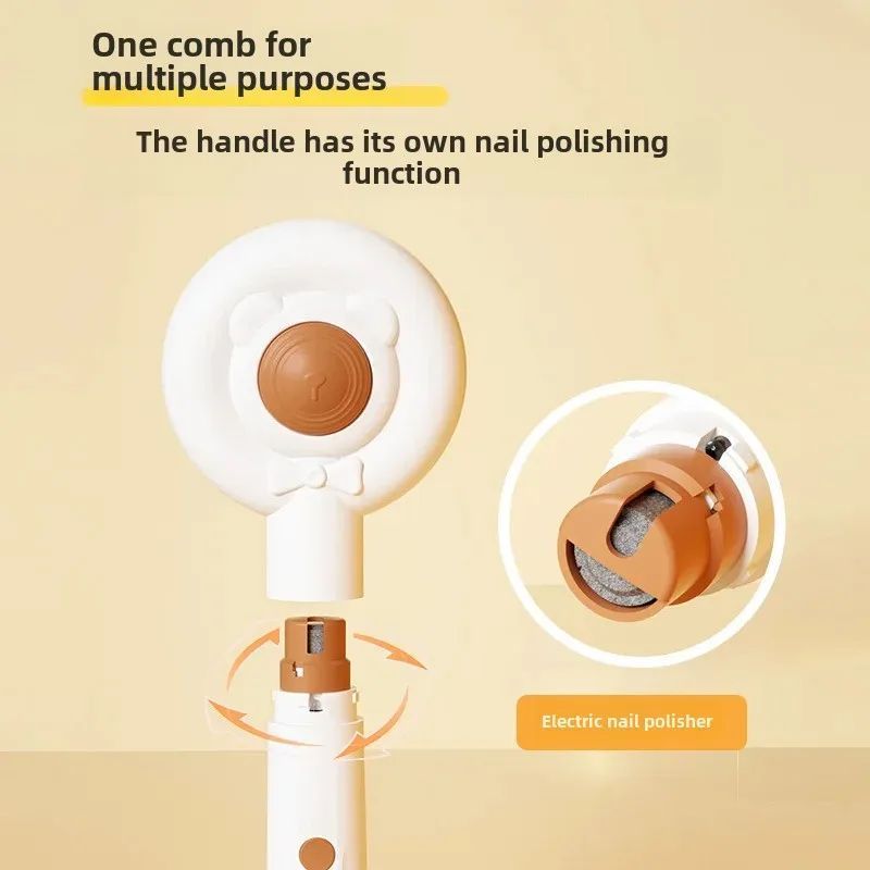 Rechargeable Two-In-One Pet Nail Trimmer Combs