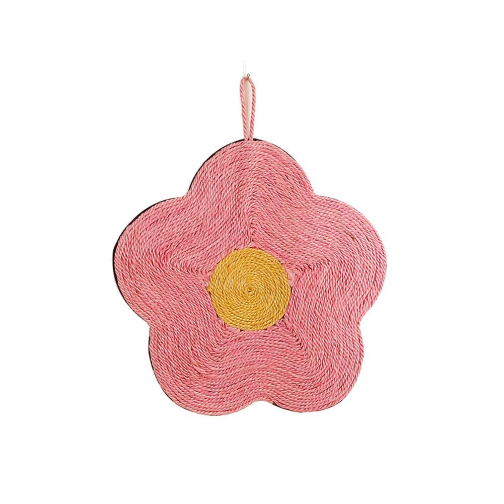 Traceless Hook Sisal Cat Scratching Mat Flower Shape