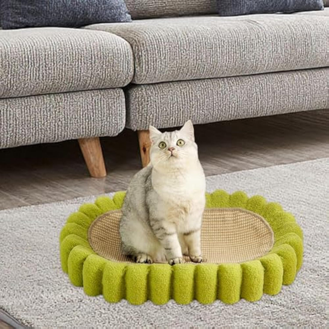 Oval Cat Scratching Pad Bowl Cardboard Cat Scratch Nest Furniture Protector