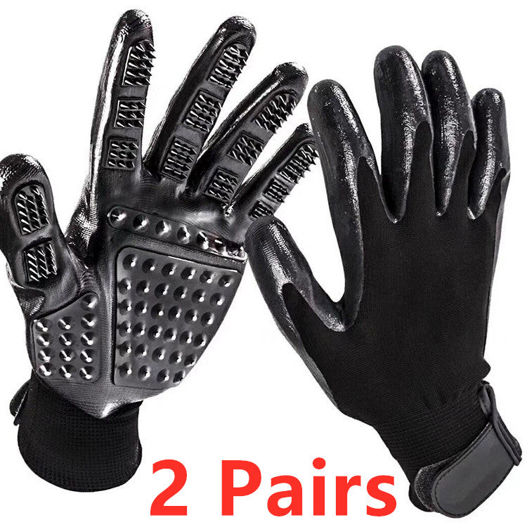 Pet Hair Grooming Glove & Soft Rubber Hair Remover